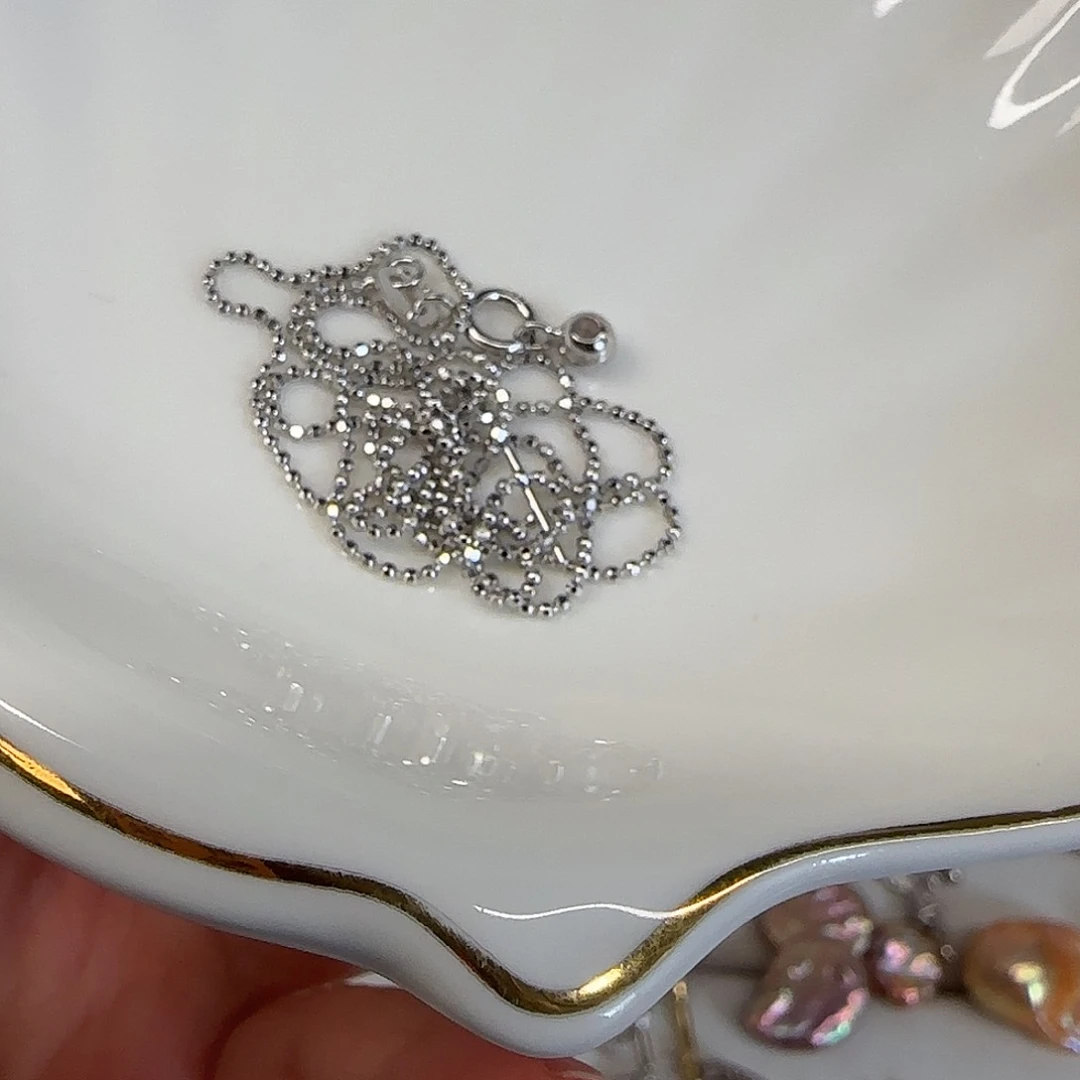 淡水珍珠颈饰银S925镶嵌二****夜