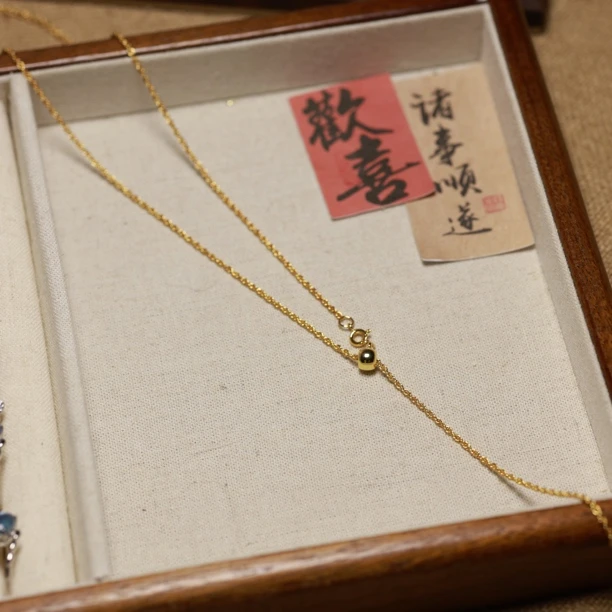 铜合金项链 万能长款抽拉调节链