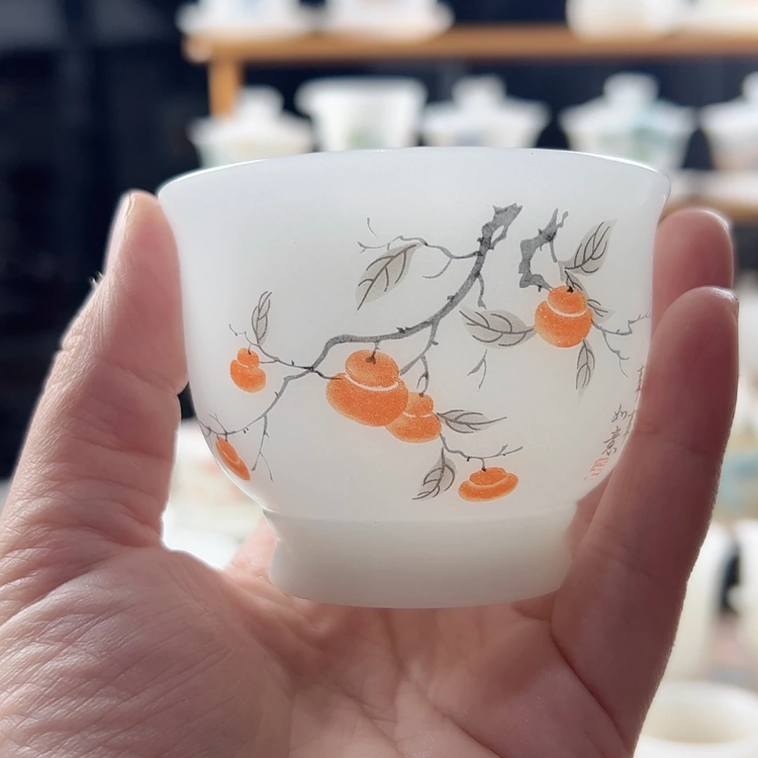 素烧璞玉压手杯120ml-事事如意