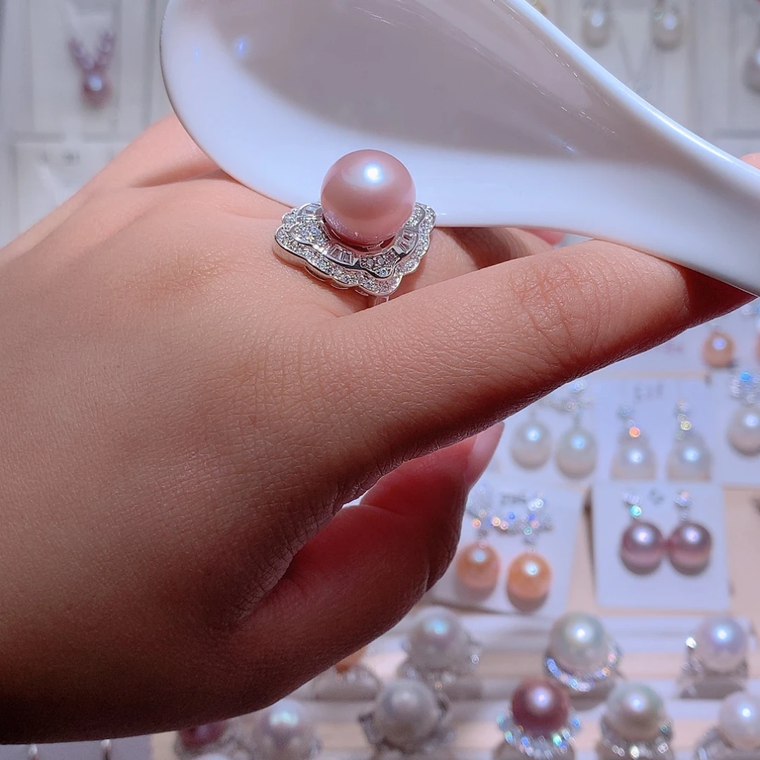 未镶嵌戒指淡水珍珠CC13.5mm