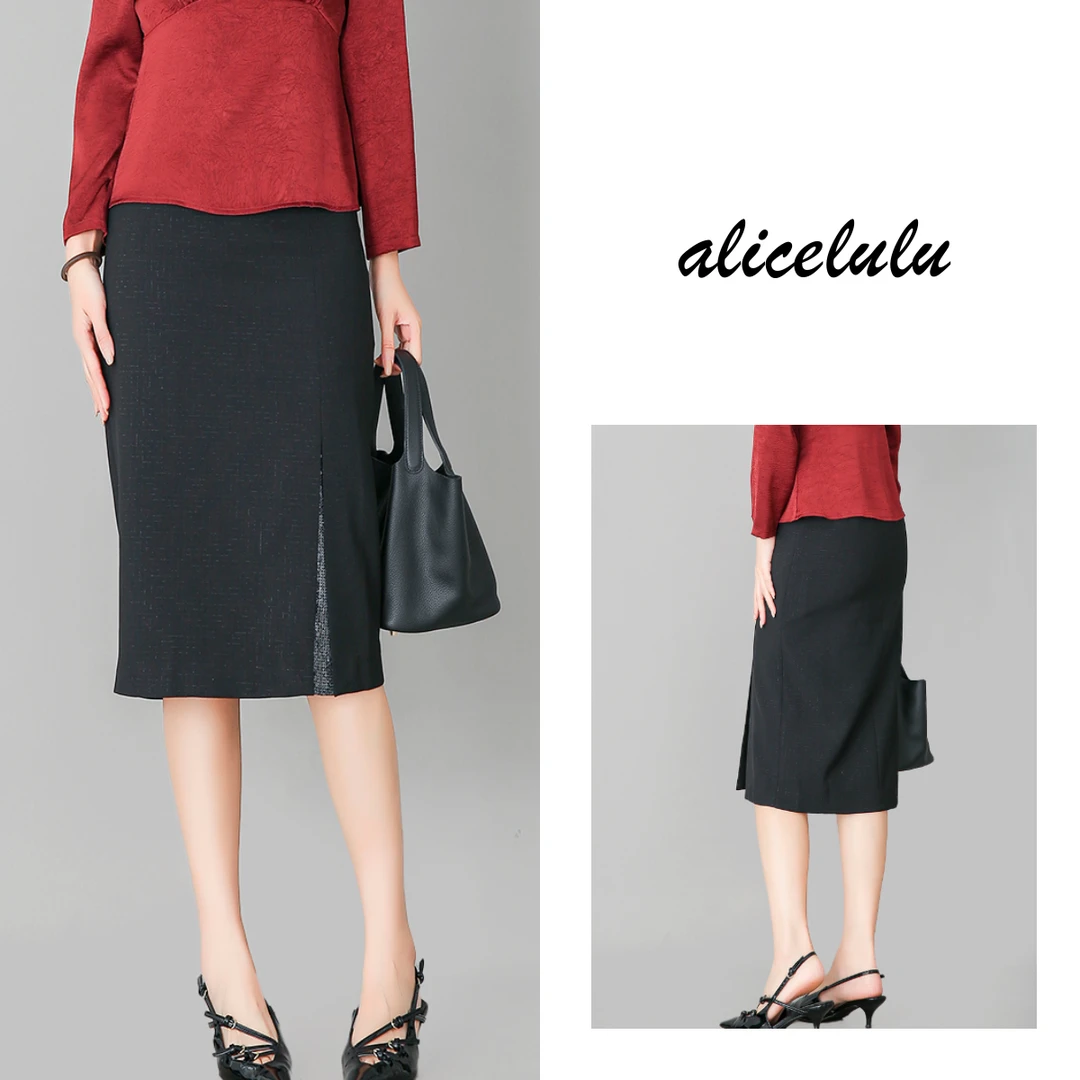 5[alicelulu]“步履闪耀”半身裙端庄通勤时髦亮片S621618T