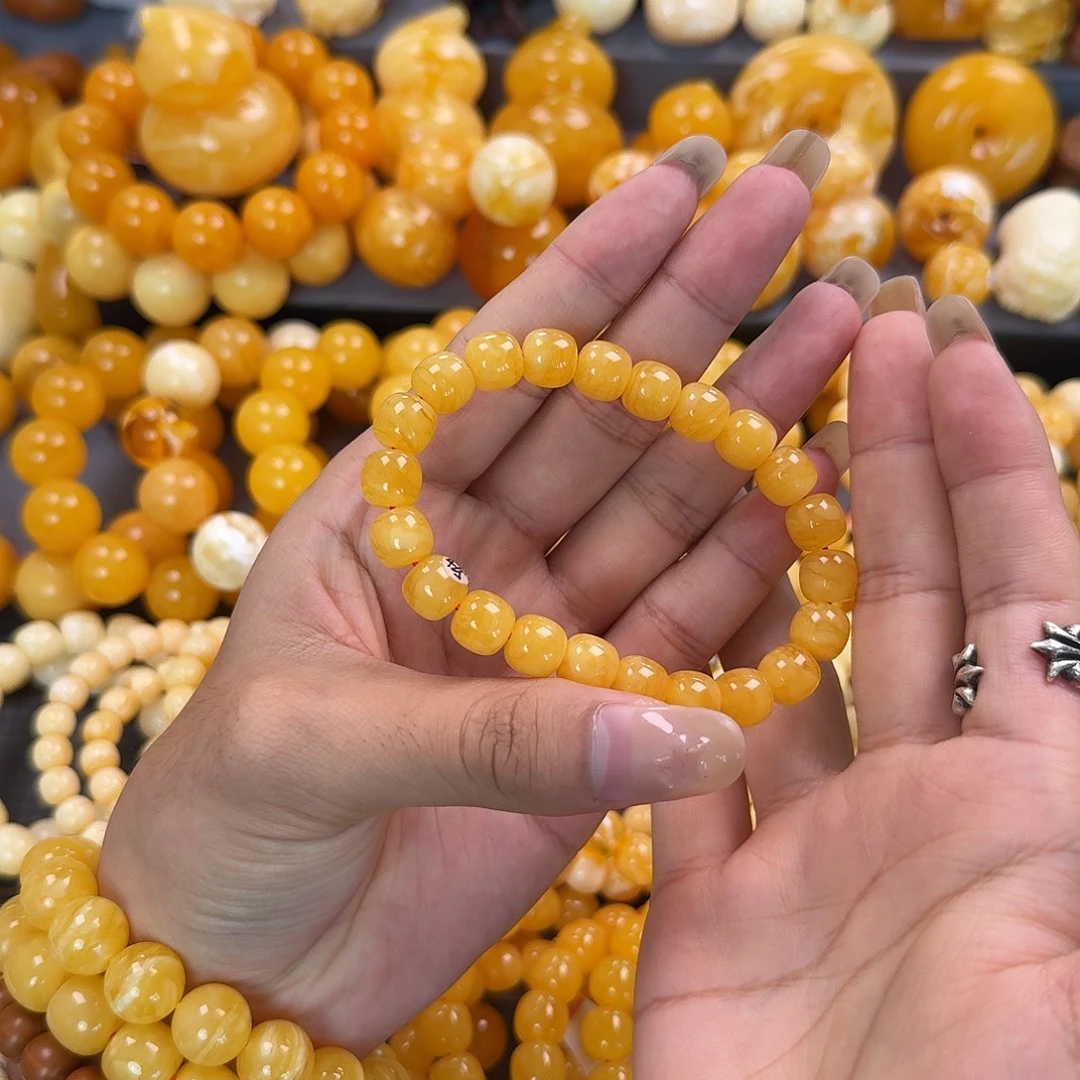 蜜蜡未镶嵌珠宝奇石同料10mm