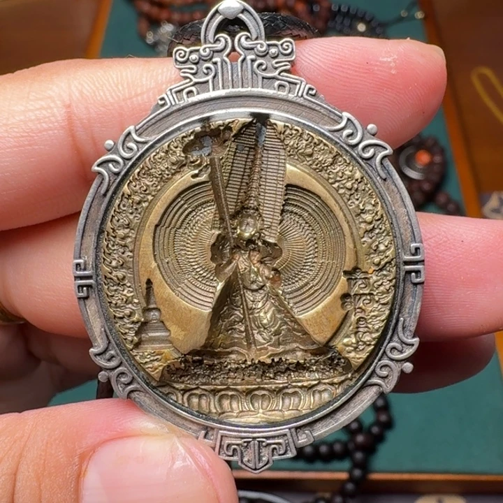 中***彬铜铁合金类星月菩提吊坠项链