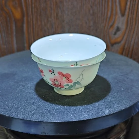 纯滑石子压手杯二只