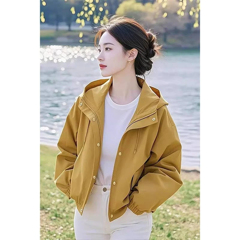 韩版开春卫衣外套女款2025年春秋季新款时尚设计感穿搭短款上衣女