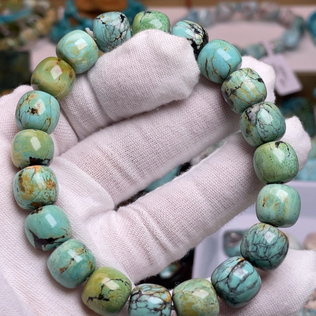 绿松石未镶嵌珠宝奇石10.6mm34.5克