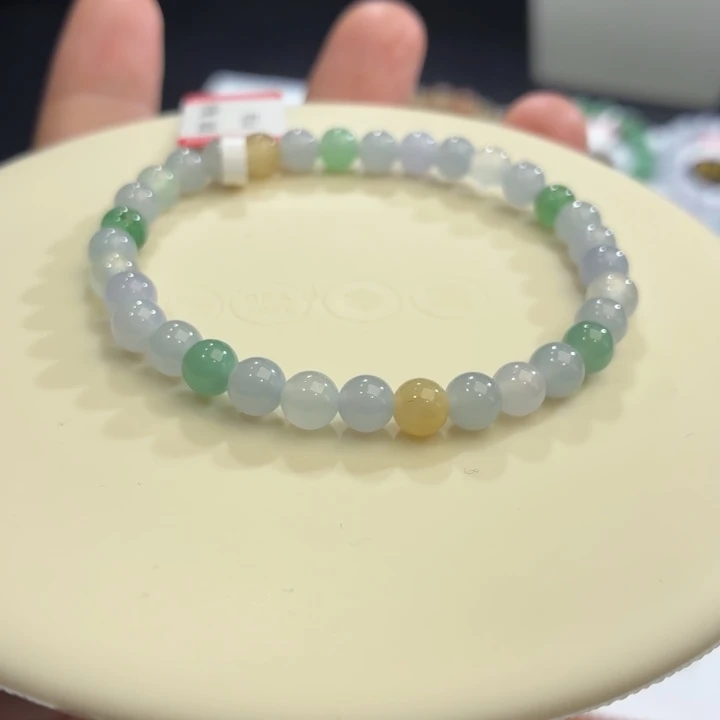 翡翠未镶嵌手链卡5.6