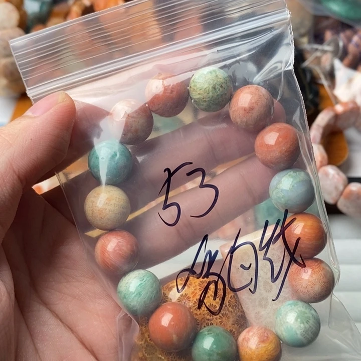 豹***石硅化玉未镶嵌珊瑚玉