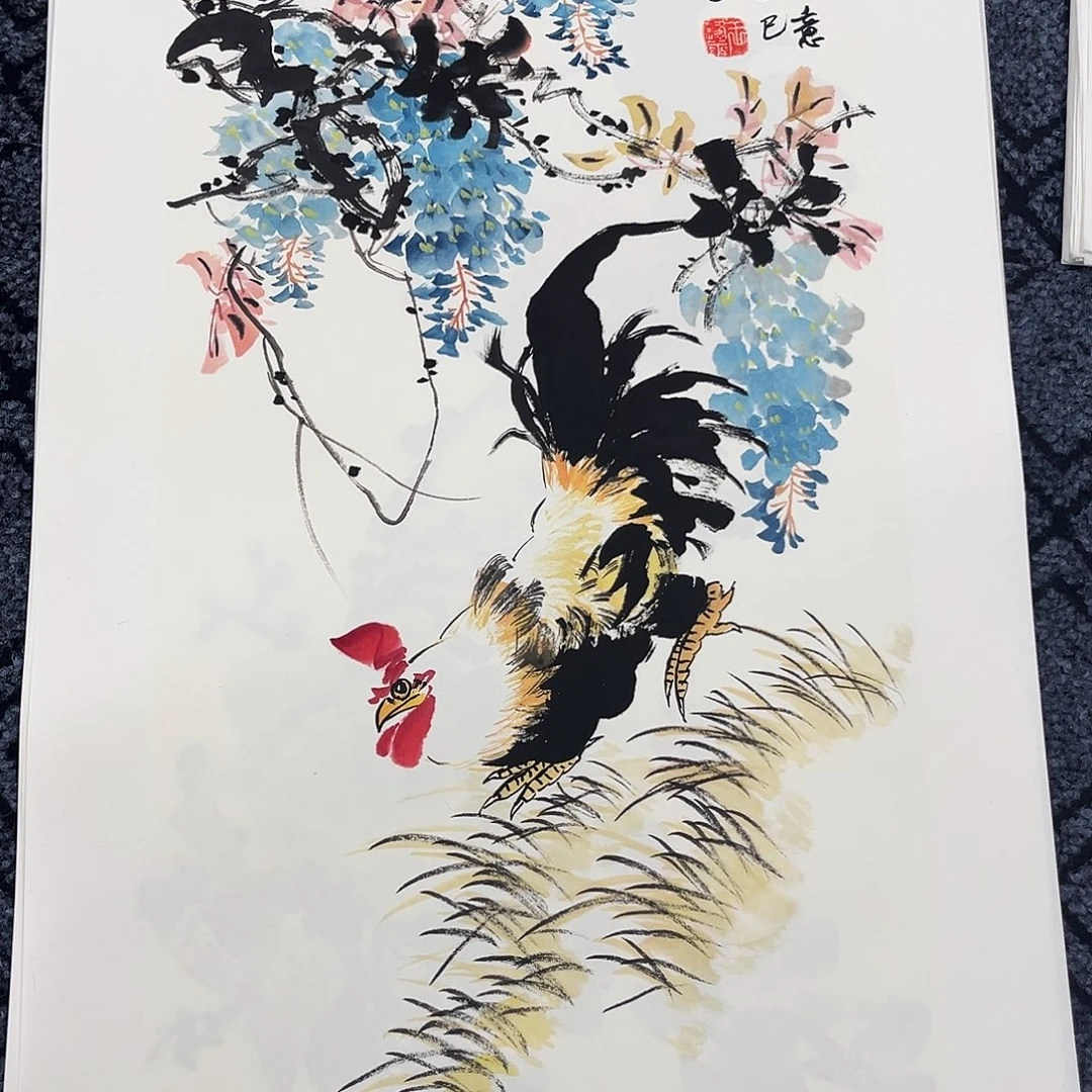 国画四尺四开花鸟作品王峰玉