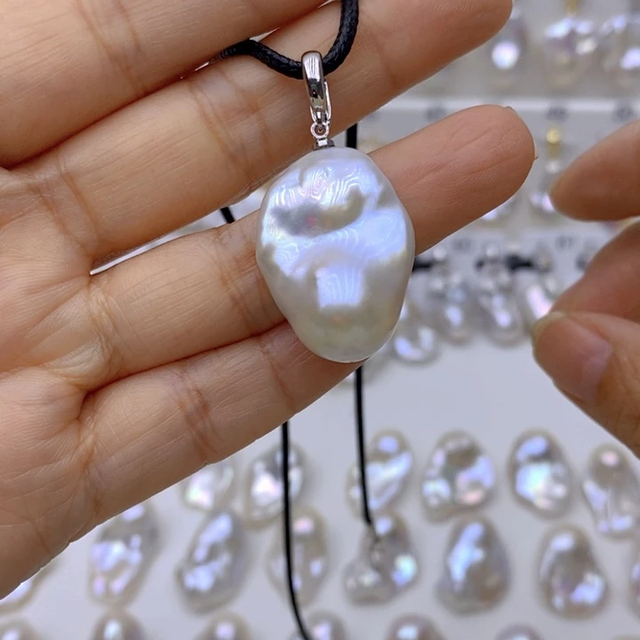 银S925镶嵌颈饰淡水珍珠