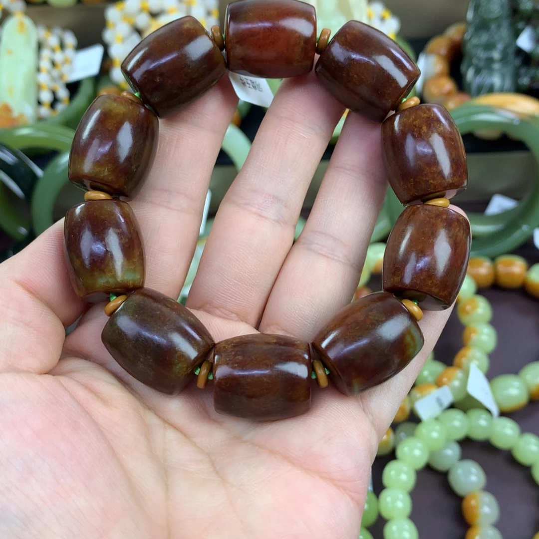 开***心透闪石质玉未镶嵌手串