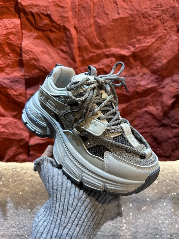 8801系带厚底松糕老爹鞋运动鞋休闲鞋显脚小板鞋美拉德女鞋