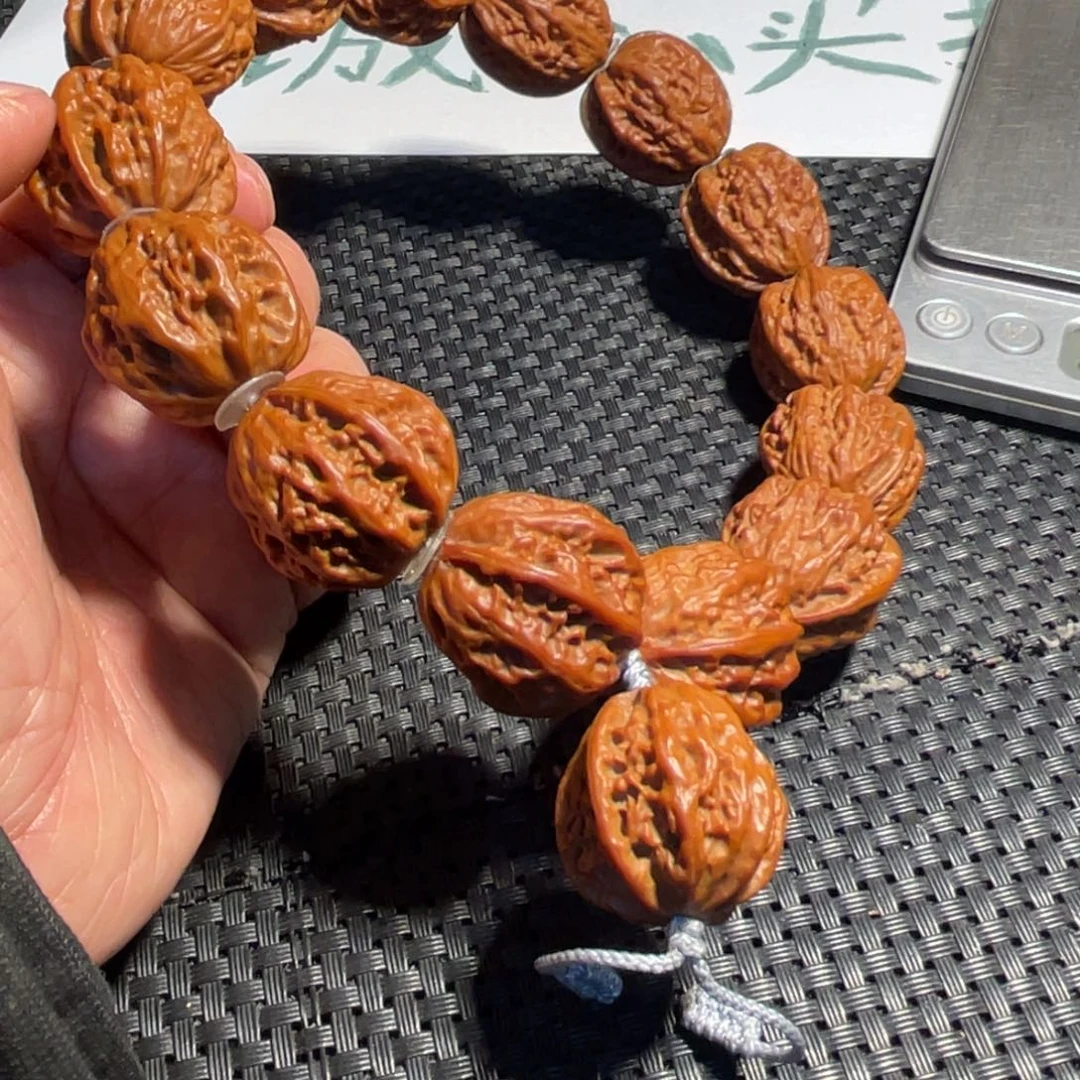 文玩核桃手串蝴蝶金蟾25
