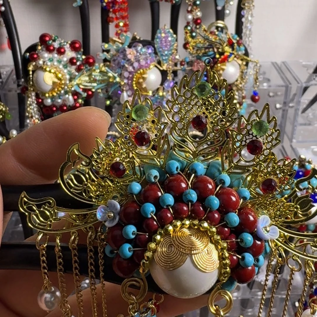 吃***枚古风刀马旦发簪发饰