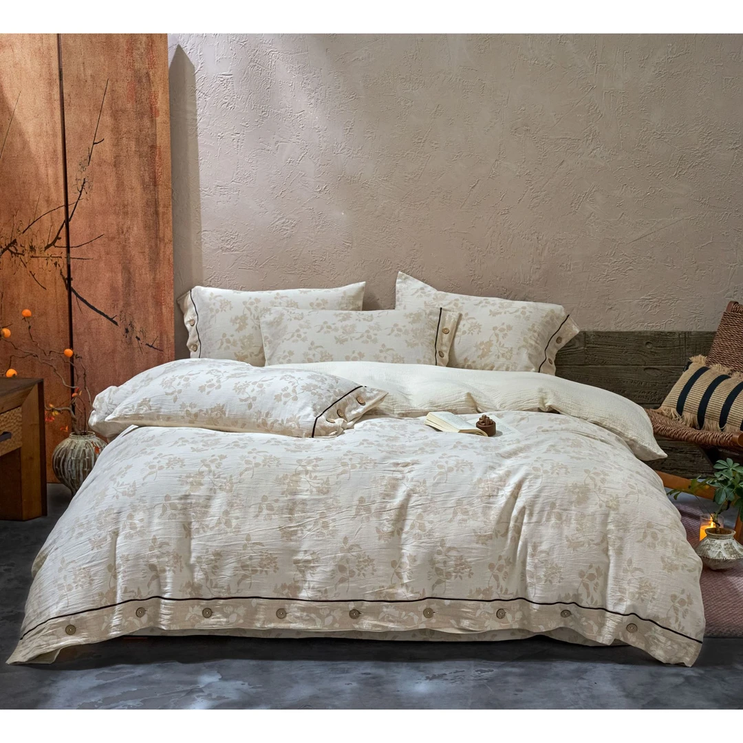 【金志轻奢】高端超柔加密提花棉麻纯棉四件套-梵朴