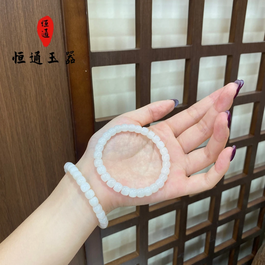 和田玉直切手串多样性发一规格约6mm-1-188