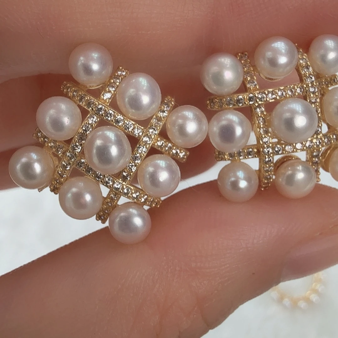 未镶嵌淡水珍珠耳饰