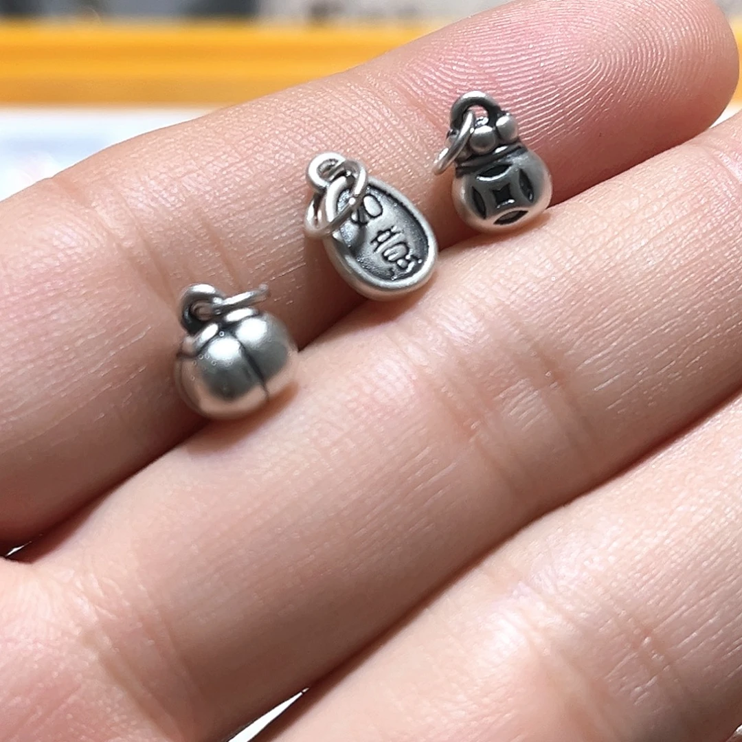 吊坠足银珐琅三件套