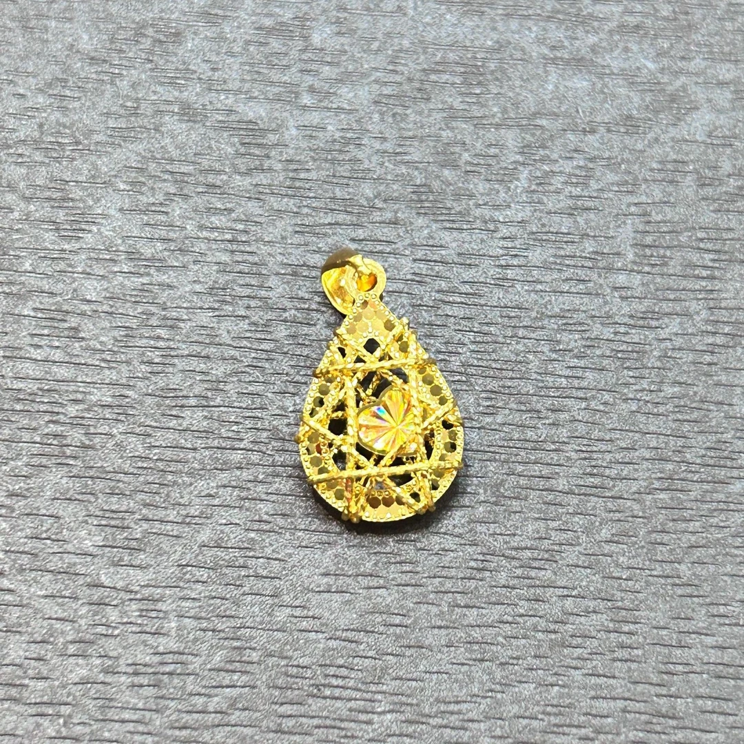 【店长专享】足金999投资金攒金七彩爱心水滴ZBHJD1365克重多退少补