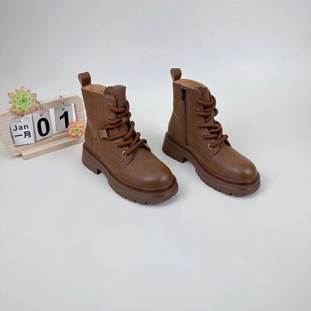 小强家女鞋  户外登山短靴工装靴子（A443-27-1）（6334X43118W-10）