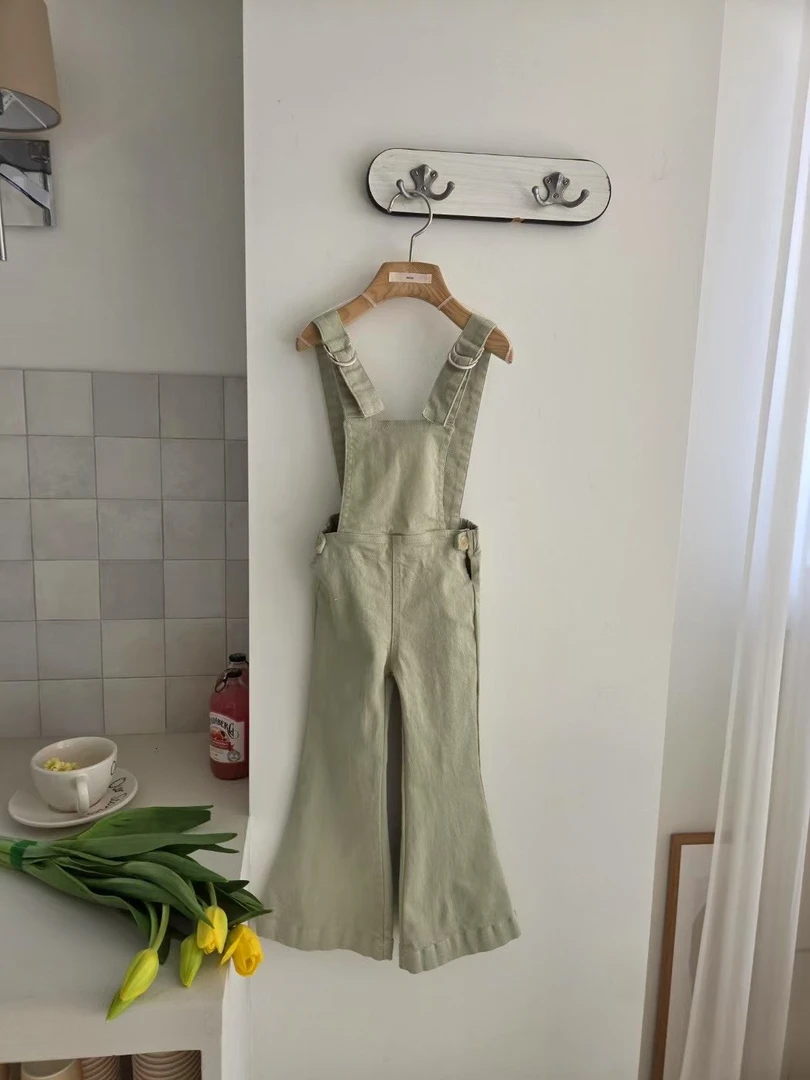 韩国星宝家25春女童宝宝时尚百搭可调节休闲喇叭背带裤