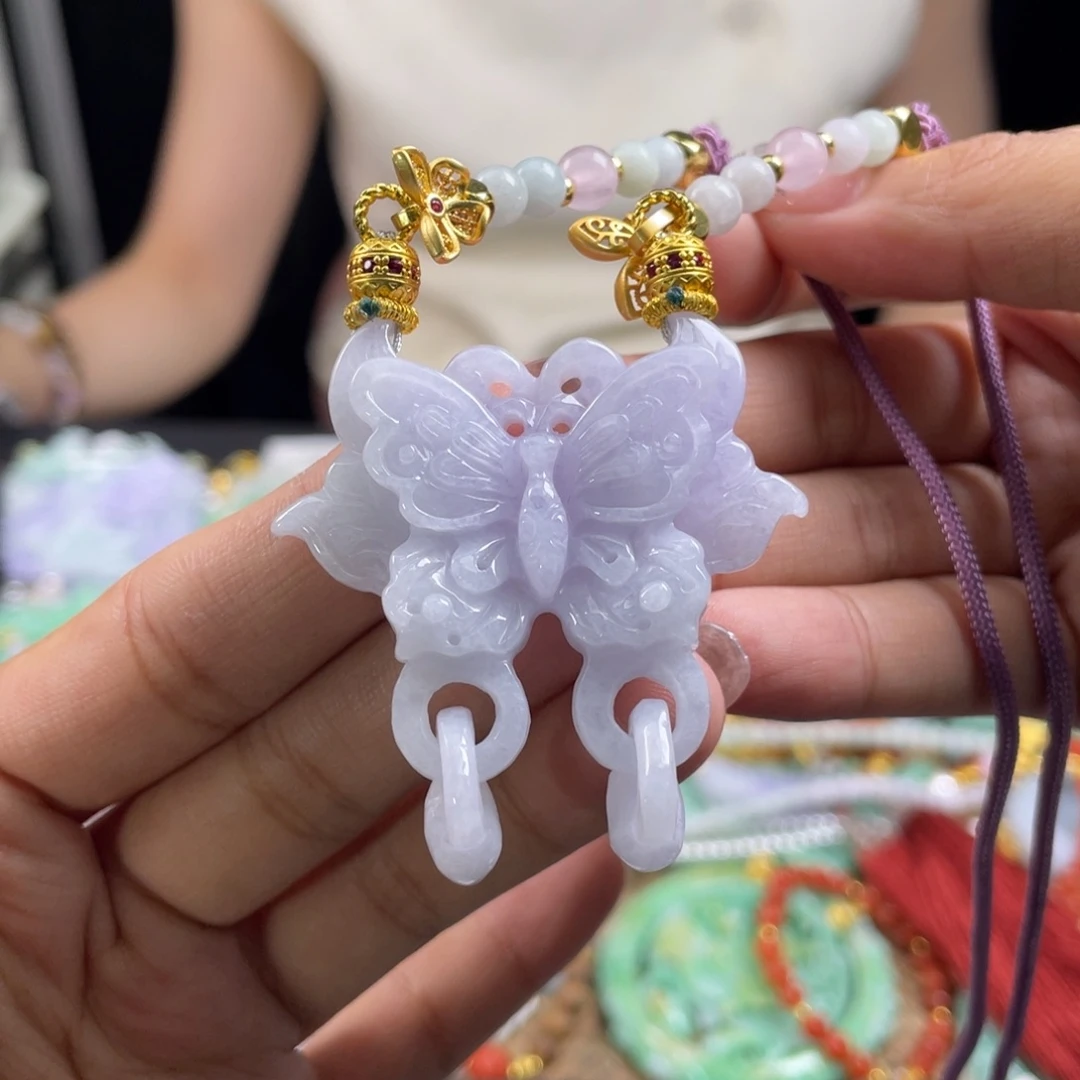 翡翠未镶嵌颈饰代编织