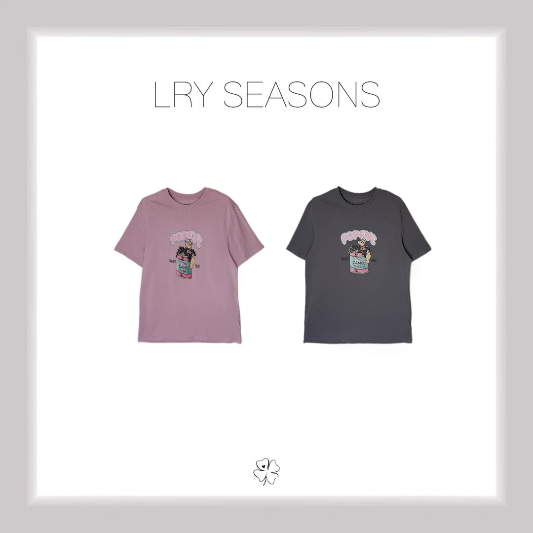 LRY SEASONS |大力水手卡通印花百搭圆领短袖T恤26336