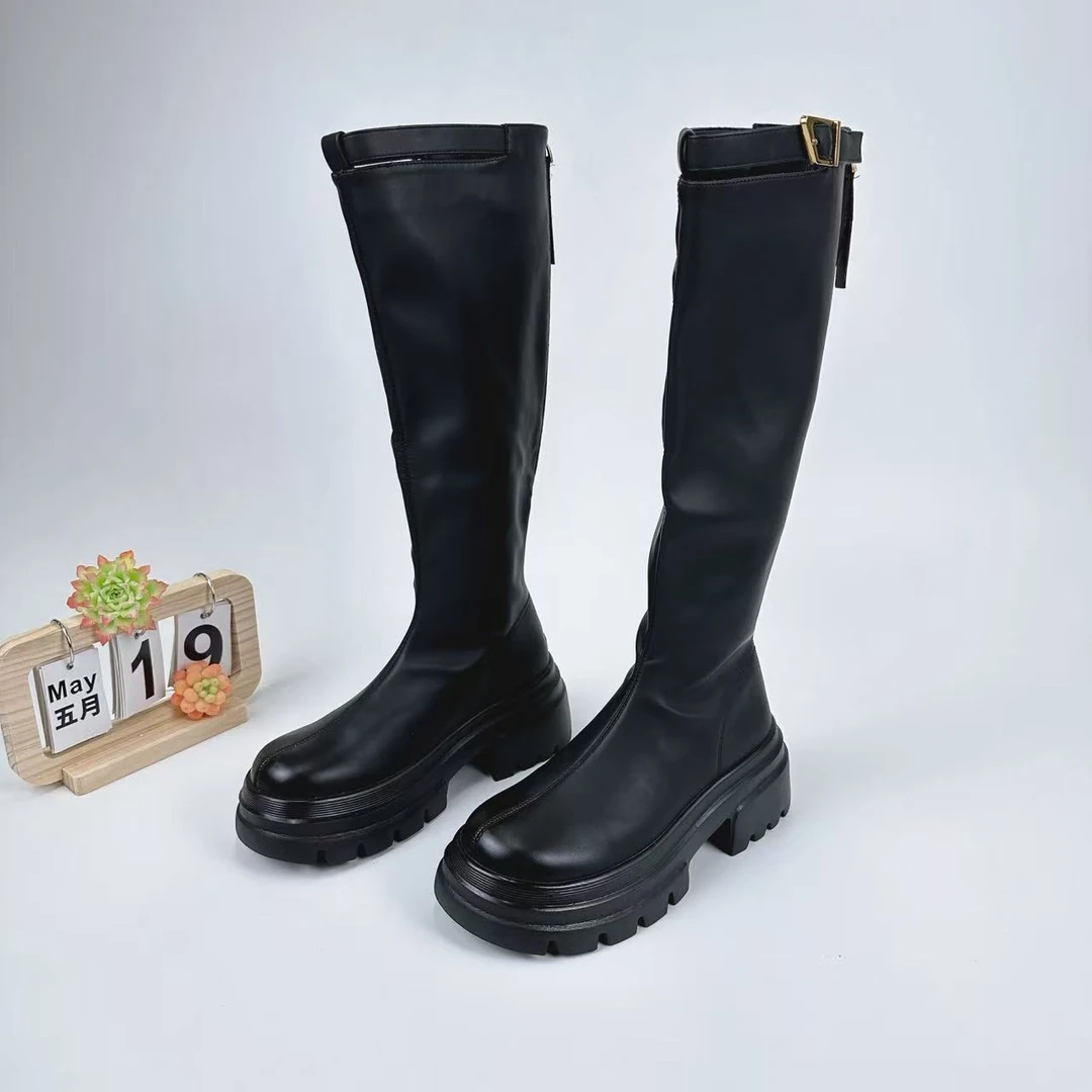 小强家女鞋  时尚百搭甜美气质高筒靴（A635-67-2）（F341u41290-10）