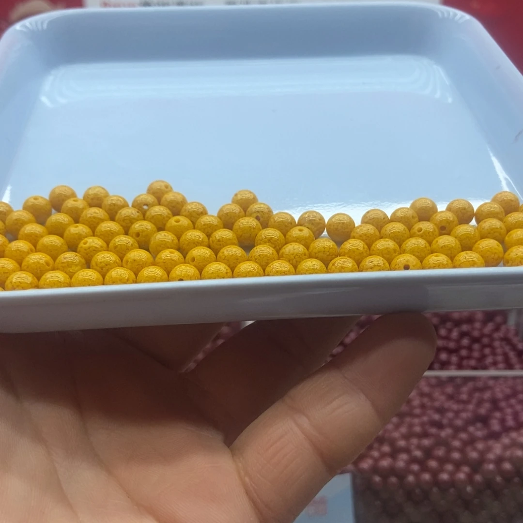 天然辰砂黄珠108颗