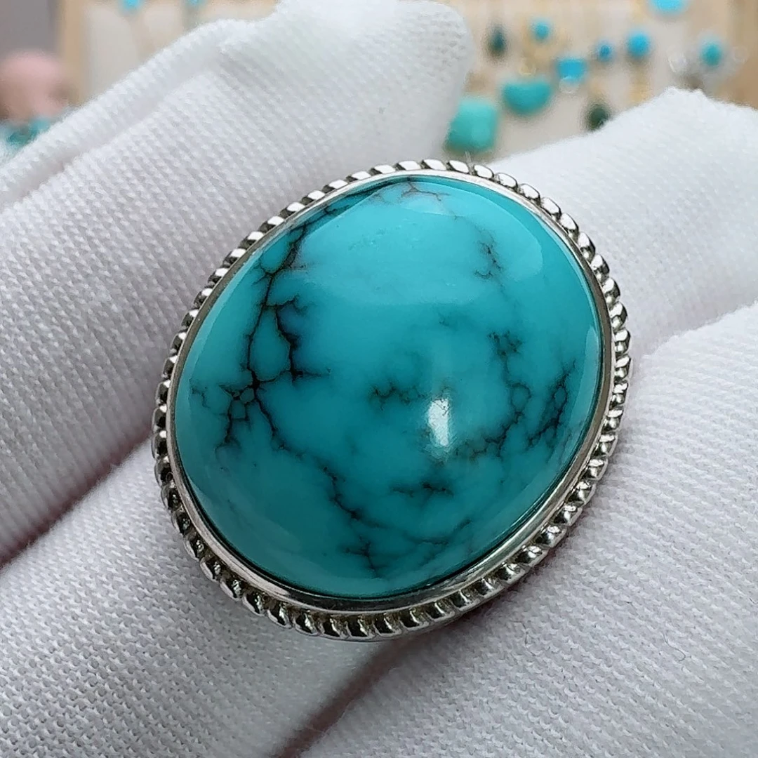 绿松石配饰银S925镶嵌