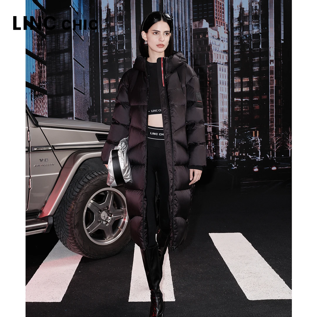 LINC金羽杰都市机能加厚羽绒服女长款Y23808192