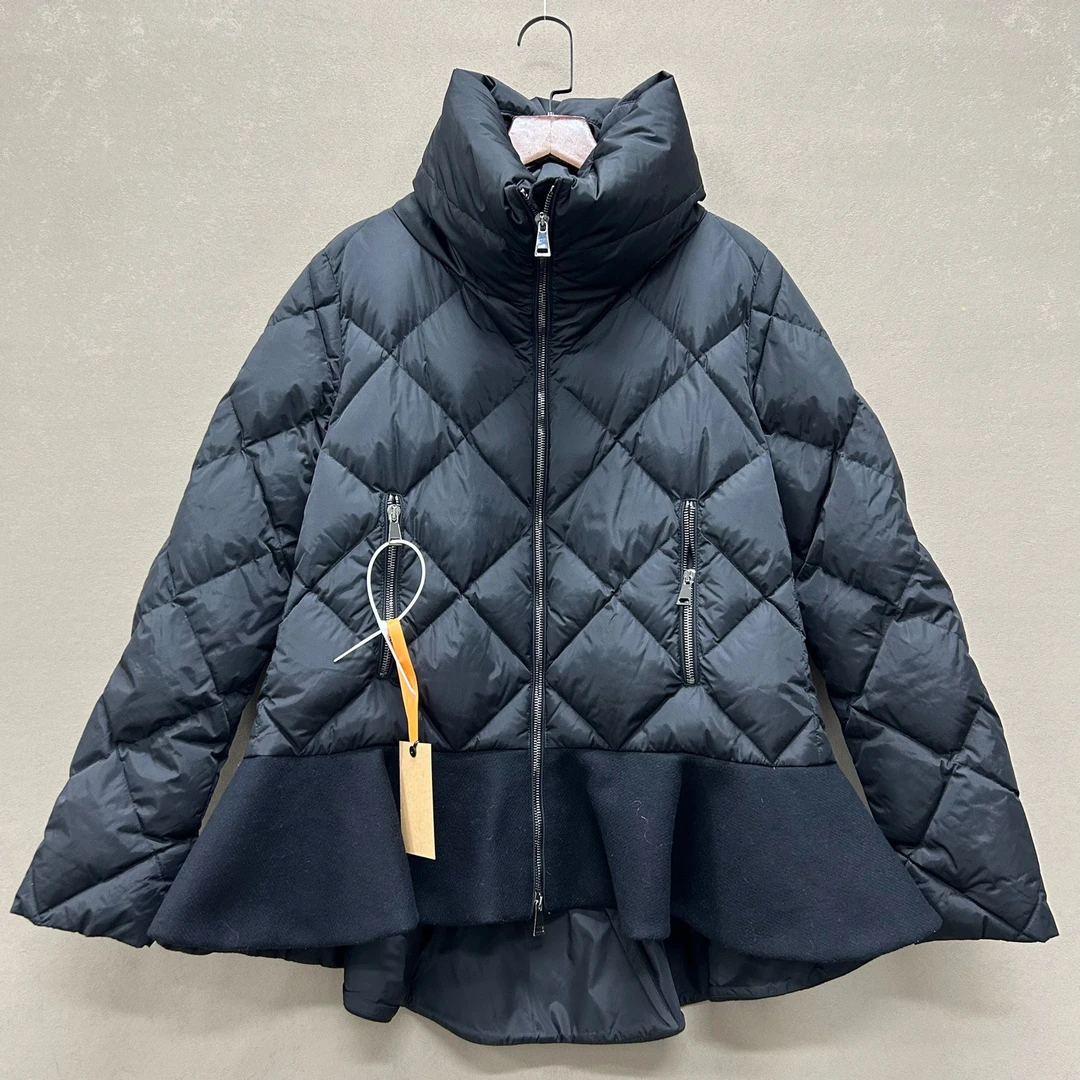 99新 MONCLER 菱格纹尼龙羊毛羽绒服 1码 cl01582