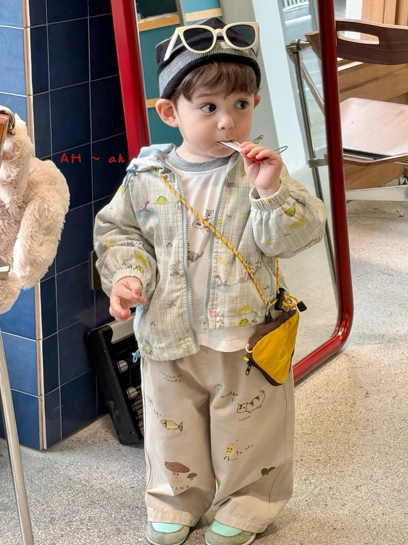 AH·2025浅秋  A73755 恐龙外套/ A73738 内搭/ A73739 裤子