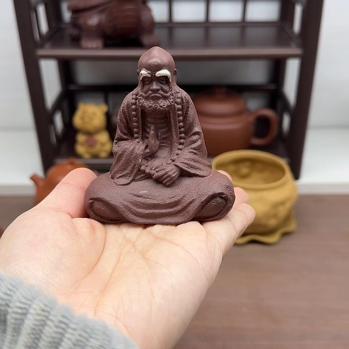 茶案紫泥达摩茶宠