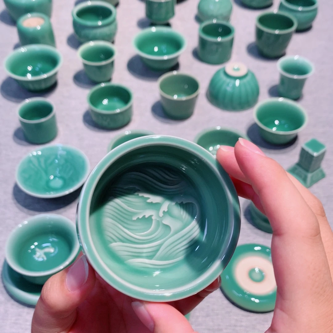 K*L龙泉青瓷茶具杯子