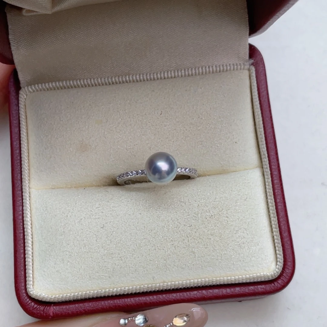 M***M戒指海水珍珠银S925镶嵌