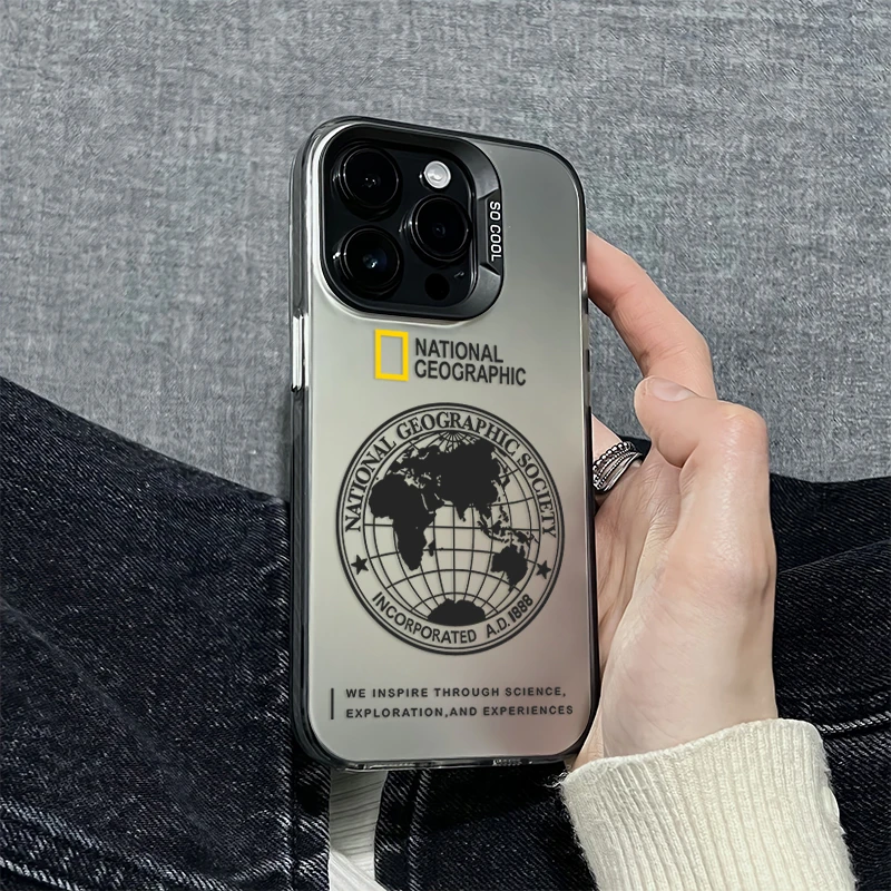简约地理iphone16手机壳苹果15/14磨砂13promax创意12高级11适用