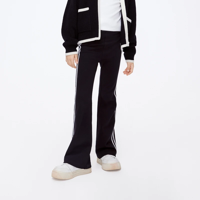 littlemoco童装24春装新款女童微喇叭休闲百搭长裤#KBD1PAT010