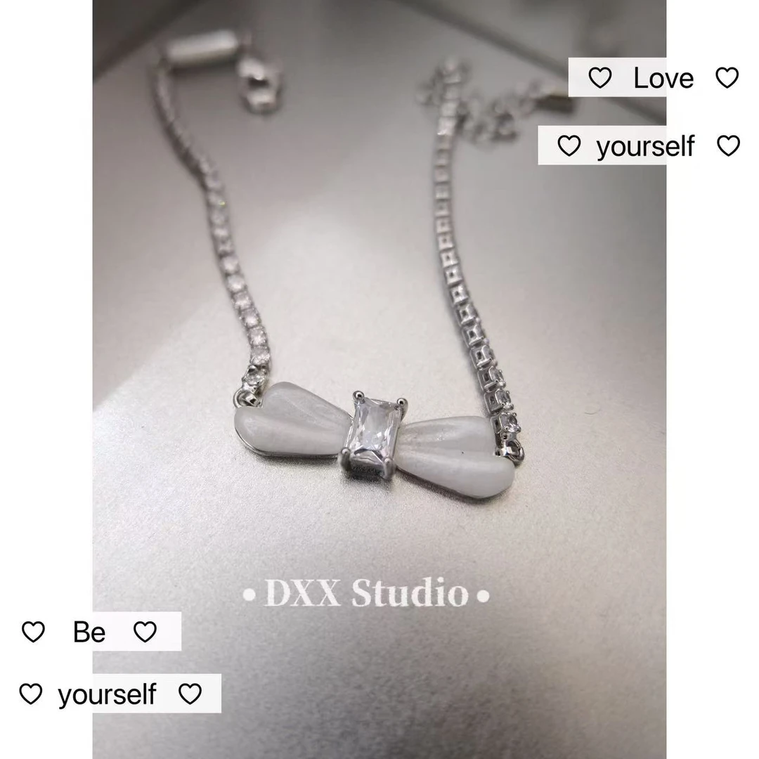 铜合金锆石手链 小众设计百搭蝴蝶结手链47146