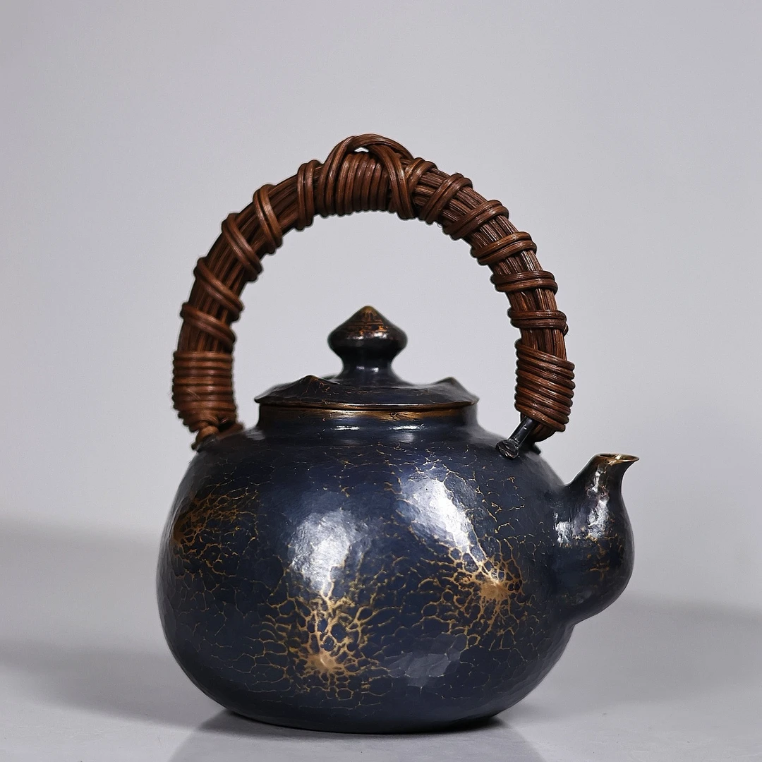 七星高照口打出中号铜壶器而不舍手作名家经典款紫铜一体口打出