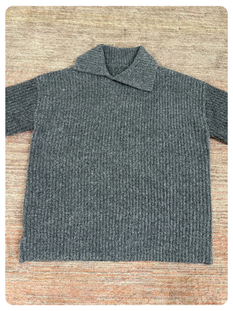 Uninhabitable 原创自制！正肩显瘦！翻领毛衣叠穿针织上衣针织衫