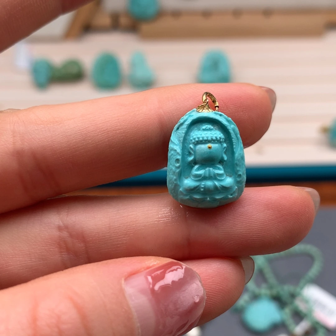 绿松石18K金镶嵌绿松石