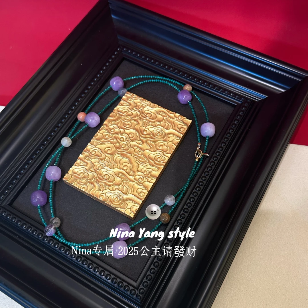 雲涌之丽 钛钢仿水晶项链 【幻紫星球】DMN0781饰品紫色链子女款