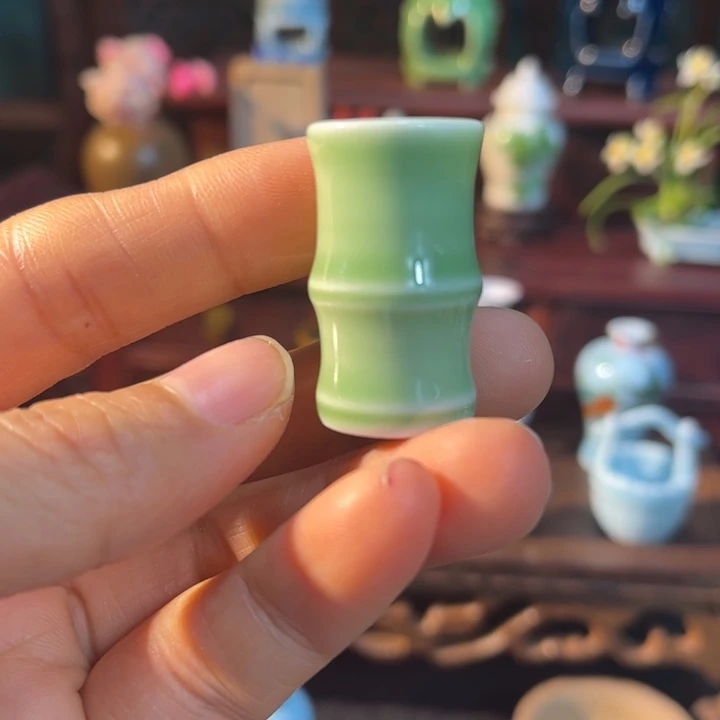 摆件微陶老王迷你花瓶