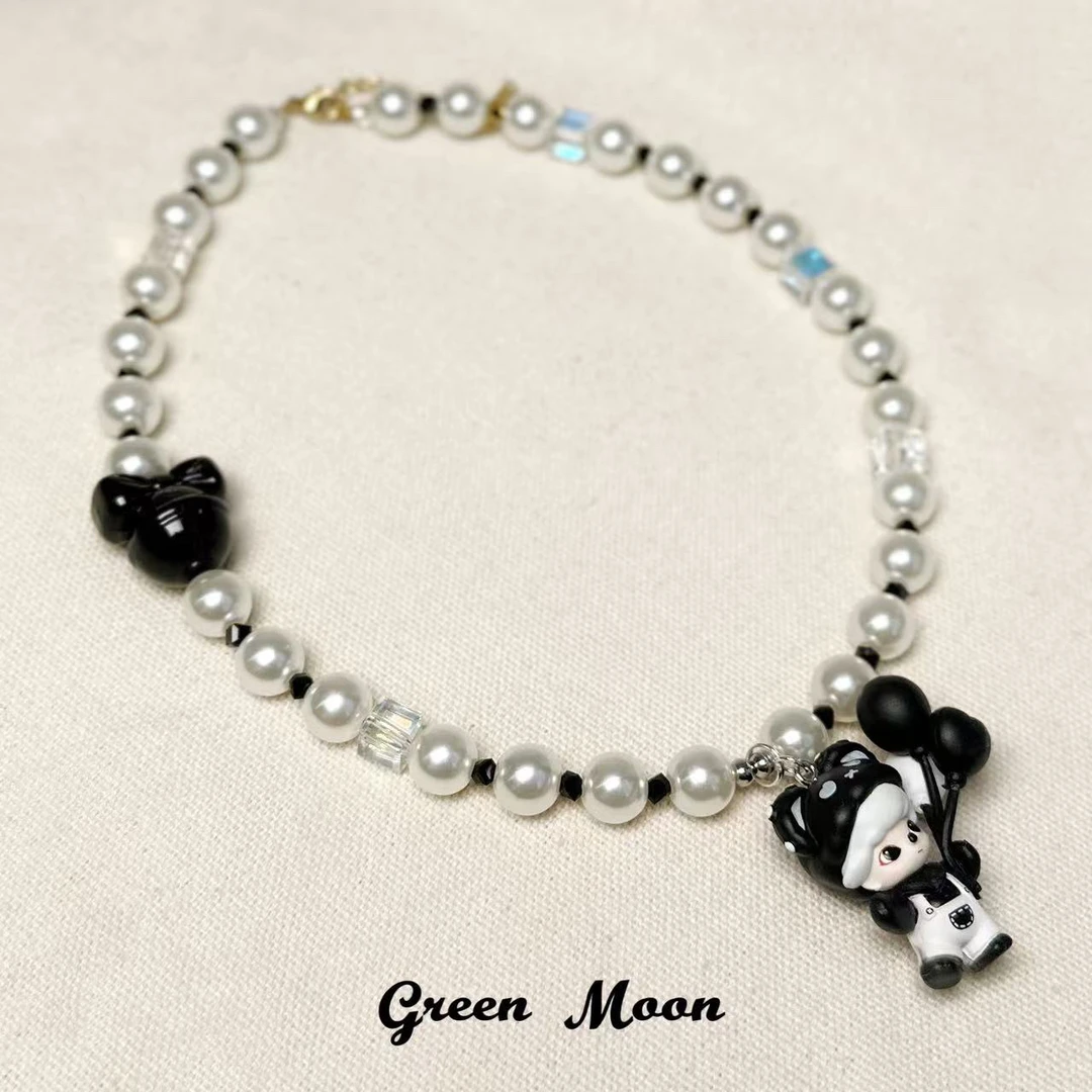 非金属仿珍珠项链 【假设作剧】甜酷辣妹原创精致优雅项链B940