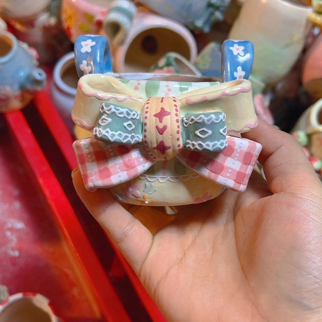 清仓老梧家的手工多肉花盆
