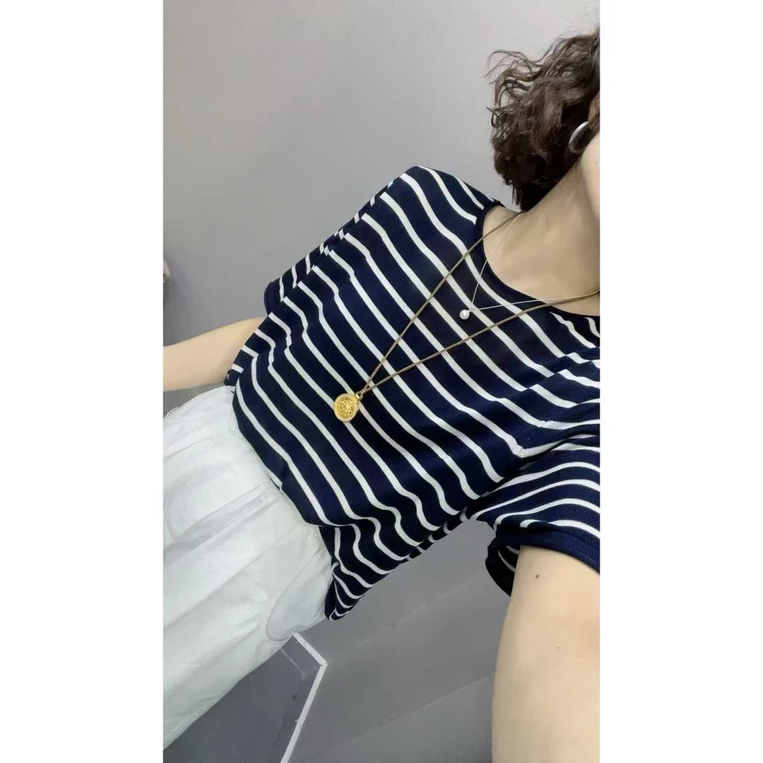 MCC条纹短袖针织衫
