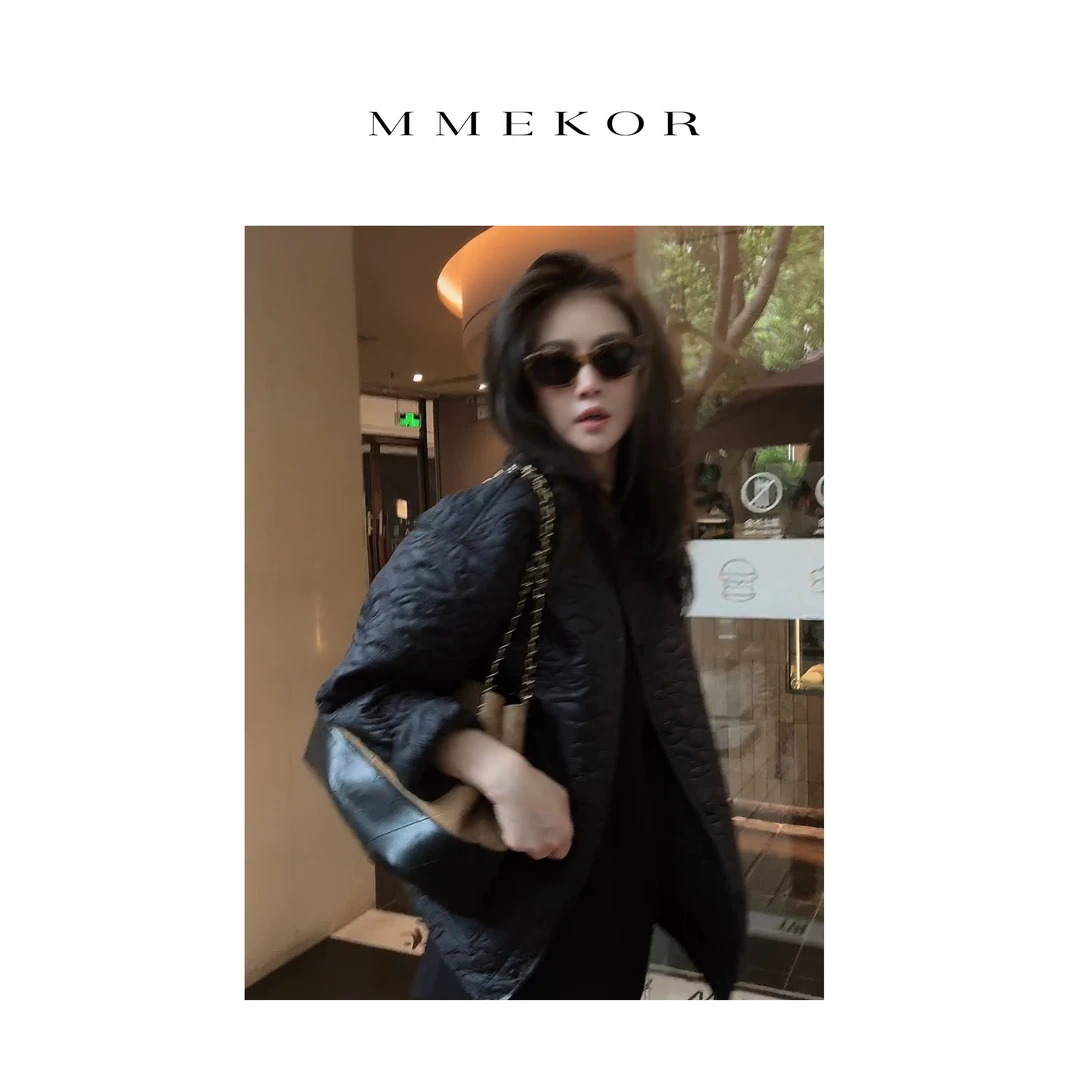 MMEKOR“曼斯极夜”棉服 2025新款秋款静奢老钱风气质外套 30388