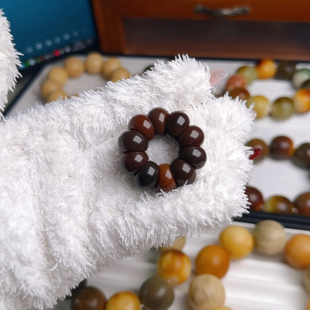 菩提根/象牙果手串卡13山竹手捻
