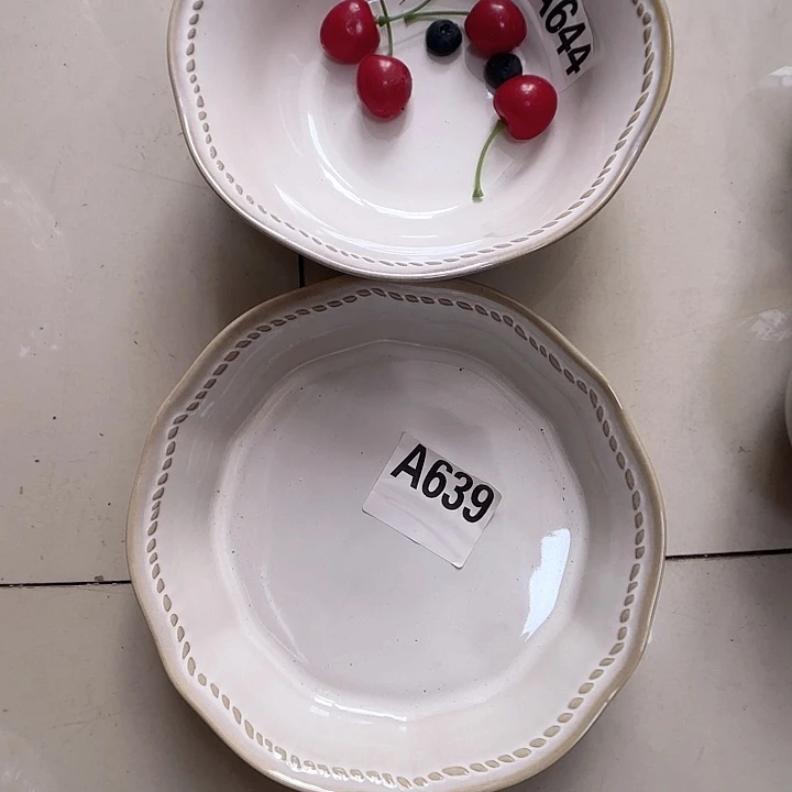 瓷片瑕疵特价陶瓷汤碗深盘